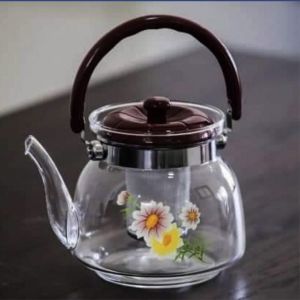 Стъклен чайник цвете с филтър – 208-1.400л 